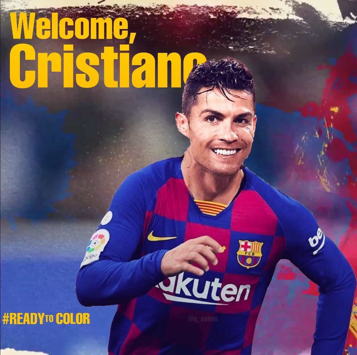 FCBarcelona_crc's tweet photo. Bienvenido @Cristiano !
#ReadyToColor
#Culers https://t.co/qyF7FpD2EV