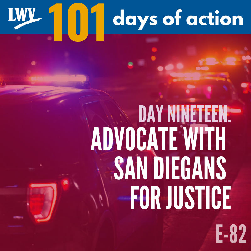 LWVSD's tweet photo. A new Commission on Police Practices will be on the November ballot for #SanDiego. Find out how to help pass this measure at the @SDForJustice event on 8/15. Register at https://t.co/tPW8lSUGjT 
#YesOnPoliceOversight #2020Election #101DaysofLWVAction #Vote #EmpowerYourVote https://t.co/tmLM6pXHYs