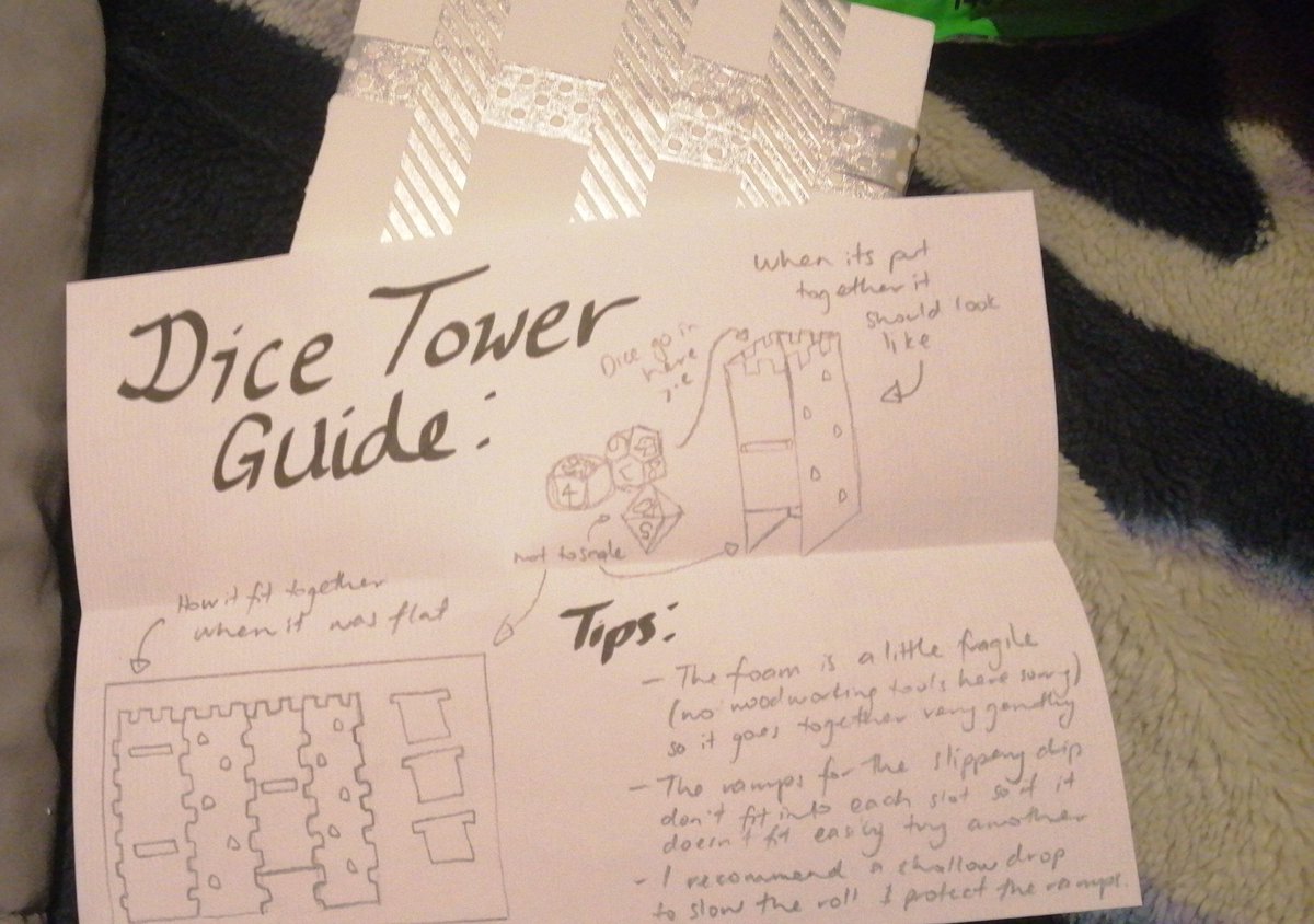 Oooh it's a dice tower, that is so cool (will assemble tonight because work soon)