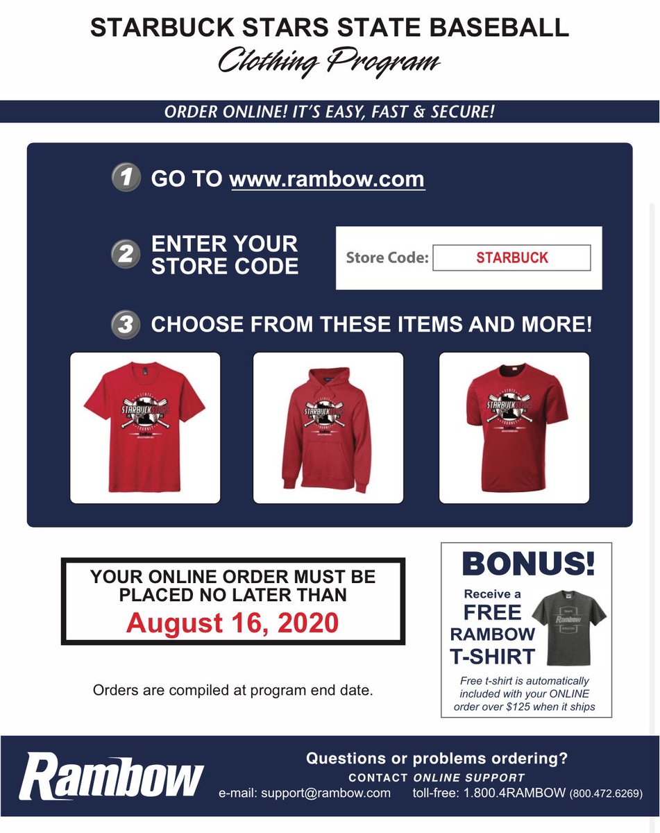 The Stars are headed to state! Order your fan gear now-August 16. (8 options available) Go Stars!! ⚾️