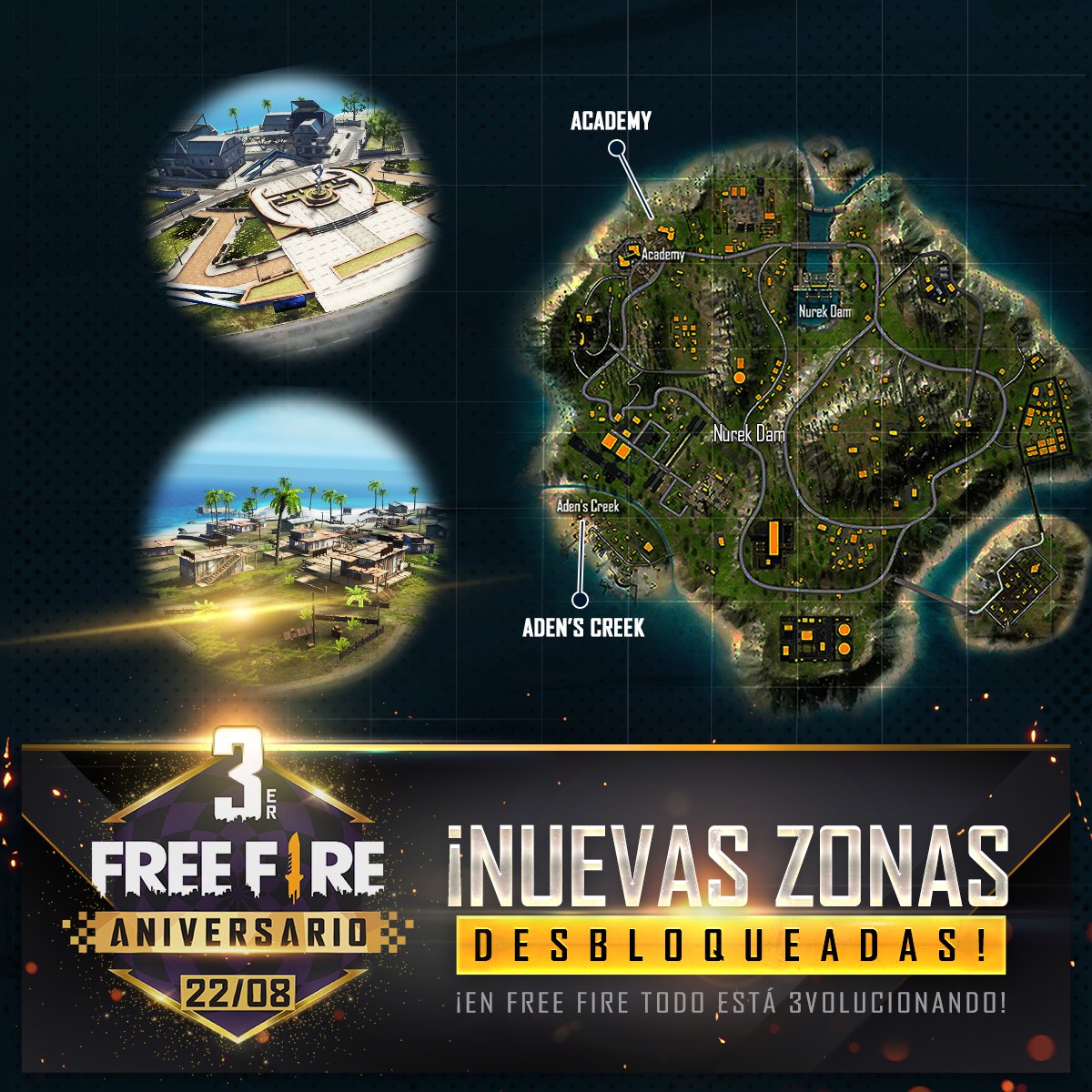 FreeFireARGOk's tweet photo. 🔥 ¡Bermuda remasterizada ya llegó a Free Fire! 🔥

¡Las nuevas zonas ya están disponibles! ¿Cuál es tu favorita? 👀🌎

#3volución https://t.co/KiSiSXodz0 https://t.co/Uc0QLdrNOX