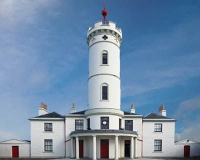 The tower stands at 115ft tall and it's light is visible from 35 statute miles inland. The lighthouse operated in tandem with an on shore station, the Bell Rock Signal Tower built in 1813 at the mouth o Arbroath harbour. The building now houses the Signal Tower Museum (pictured).