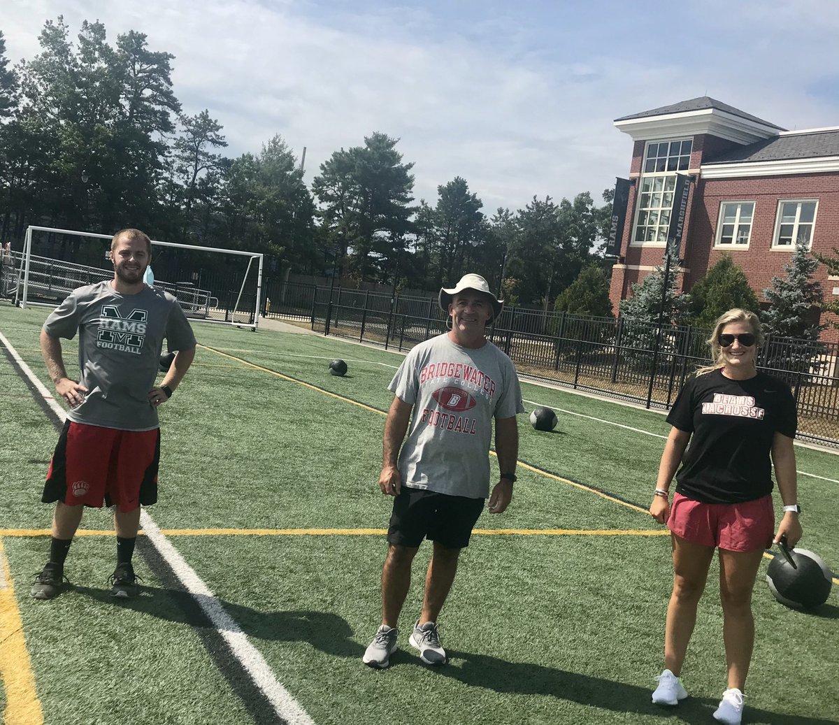 CjPatota41's tweet photo. Former BSC/BSU Bears:
Sean Camire “2016” CJ Patota “1989” (Football) and Elizabeth Ettridge “2019” (Lacrosse) working Marshfield’s 2020 Strength and Conditioning program. Go Bears &amp; Go Rams!!⁦@bsubears⁩ ⁦@BSUAlumniOffice⁩ ⁦@GORAMSathletics⁩ #bearsalumni https://t.co/ouUprtprNi