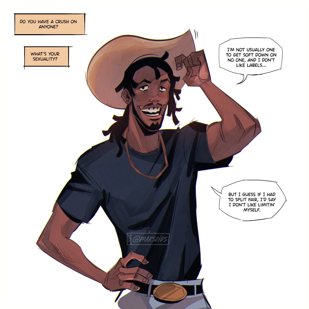 ponyboy for a Q&A on patreon last month. had to teach myself some COWBOY SLANG for this one 