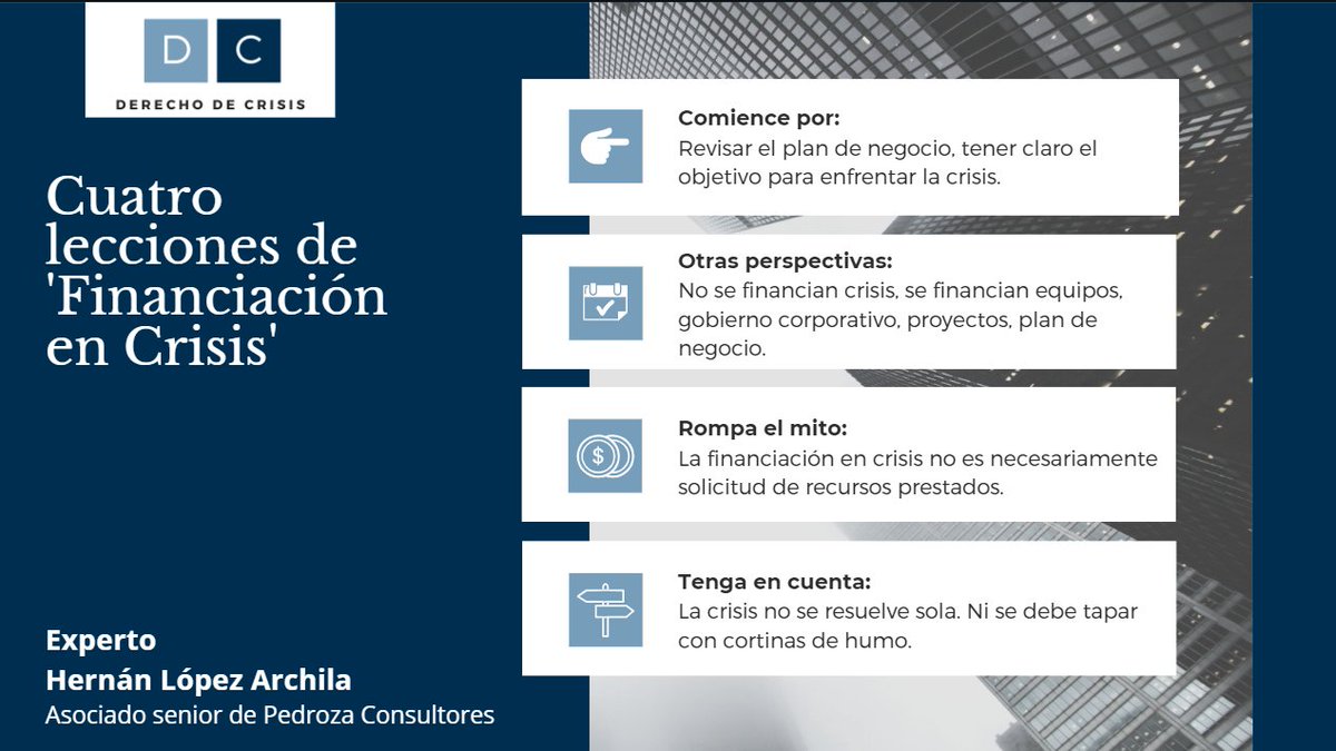 derechodecrisis's tweet photo. Ya está disponible en nuestra biblioteca virtual el compendio de nuestro evento virtual sobre 'Financiación en crisis'. Ingresa y conoce más sobre estas cuatro lecciones: https://t.co/5KNHTLvYVM https://t.co/lwrCKRnn8C