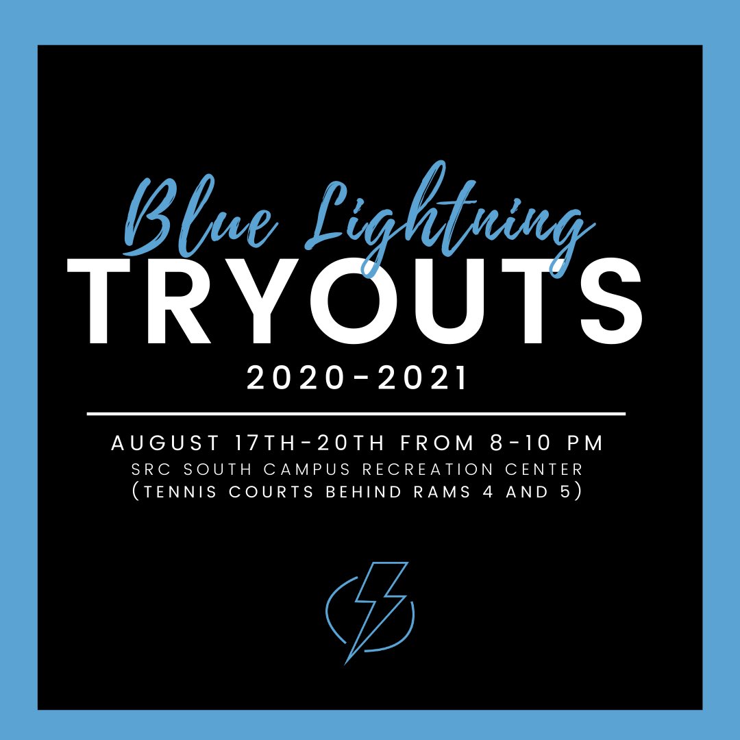 uncblightning's tweet photo. It’s that time of year! Blue Lightning is hosting tryouts for the 2020-2021 school year. Here’s your chance to officially become a part of the storm! Fill out the registration form below to be eligible for tryouts! ⚡️💙 https://t.co/6ojnkKUM1e https://t.co/nc1nL8COK8