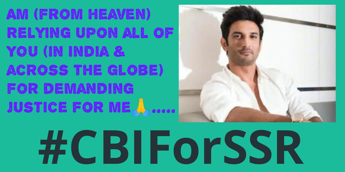 KaulSunil's tweet photo. #SushantSinghRajput's soul would #ThankAll raising their voice in seeking justice for Him...
Demand #CBIForSSR and demand it with absolute confidence..... https://t.co/0AwjwZhN1m