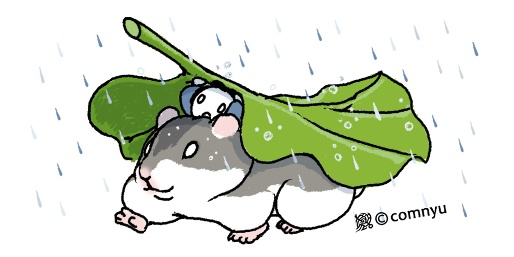 こむにゅのアパートメント 葉っぱの傘 オリジナル イラスト Illustration ハムスター ちょんまげ Hamster 雨 葉っぱの傘 T Co M0mclknbls こむにゅのアパートメント 葉っぱの傘 オリジナル イラスト Illustration ハムスター ちょんまげ Hamster 雨 葉っぱの傘 T Co M0mclknbls