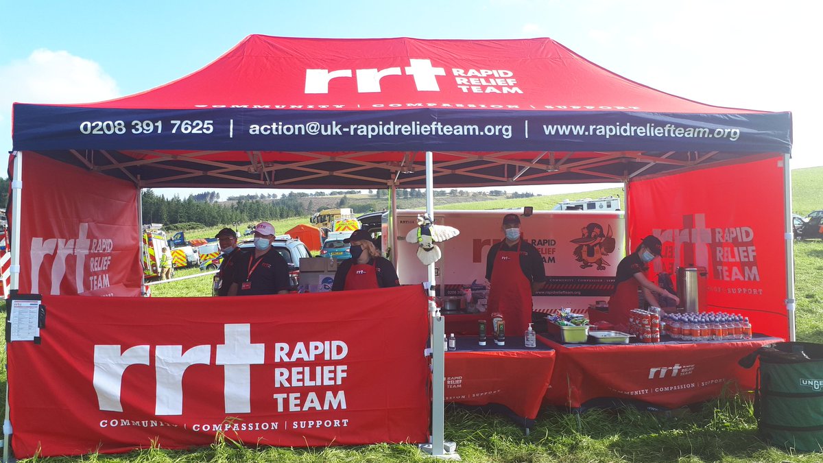 We've had the fantastic support of  @RRT_UK By the end of tonight they'll have served over 600 meals - provided by 14 volunteers over 2 days.Please do check them out. They've been a massive help, and they're a charity - they're not charging a penny for their support.