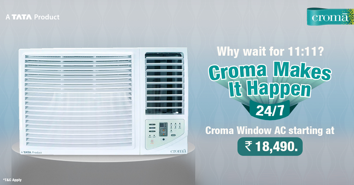 cromaretail's tweet photo. You can always count on us because #CromaMakesItHappen for you all the time! ๐
Bring home #CromaWindowAC at the best price. Make it yours here: https://t.co/EuXEbGqIRy
#CromaAC #enerygyefficient #lockdown2020 #socialdistancing #stayhomestaysafe #CromaExclusives https://t.co/oKwrMh0qs8