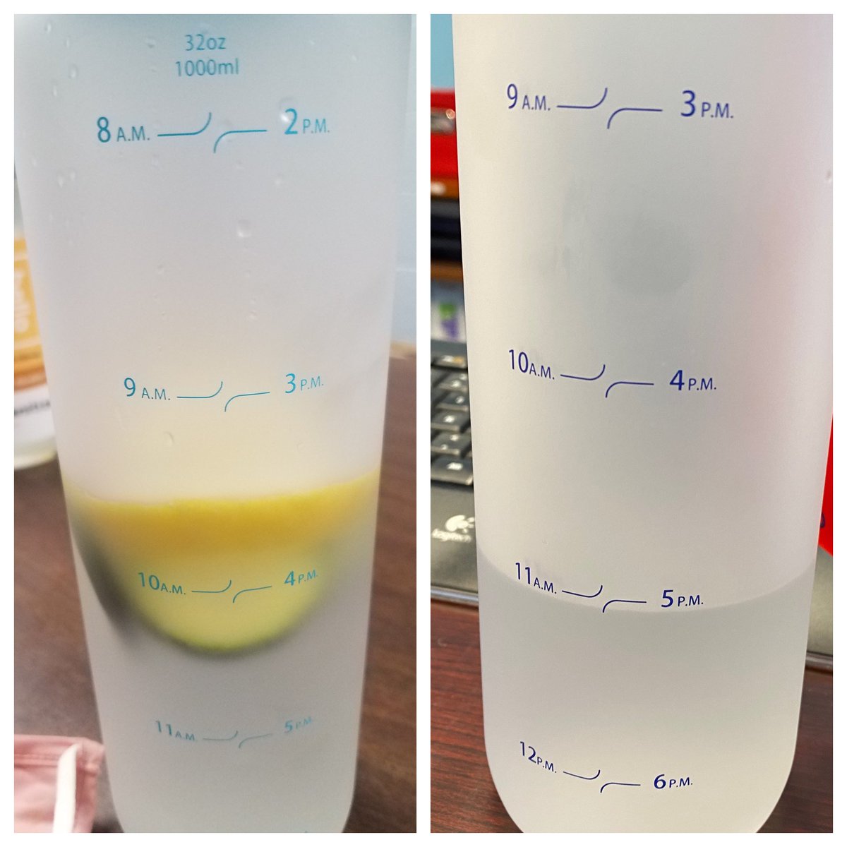 My AP and I needed some motivation and reminders to drink more water. She reminded me during my Zoom (with her flavored water pic) that I was behind 😔. I’m back on track though!
