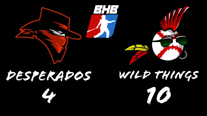 The @LA_WildThings get 5 runs in the 8th and the victory to split the series against the @BHBDesperados <a href="/HeadBaseball/">Big Head Baseball</a> #bigheadbaseball