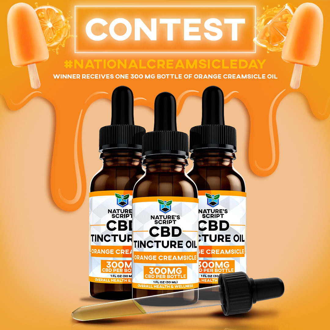 Natures_Script's tweet image. We're getting a head start on #NationalCreamsicleDay!

Enter for a chance to win one 300 mg bottle of our orange creamiscle-flavored #CBDOil

To enter:
1. Folo @Natures_Script 
2. RT this
3. Mention a friend to do the same.

Ends 8/14/20, 8am EDT
Rules: bit.ly/3bF3SjC