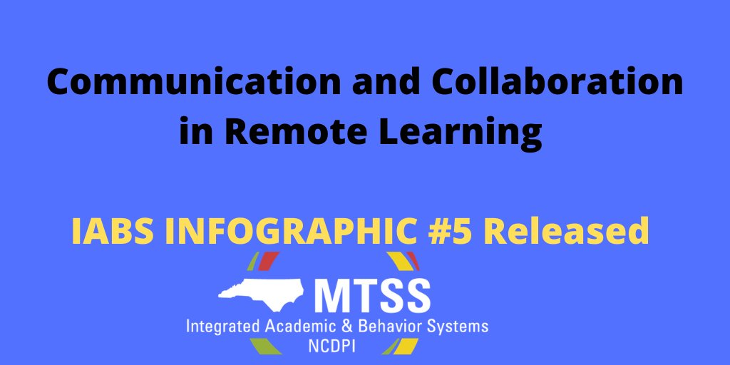 IABS is 😁  to share the 5th infographic of our 6 week 
   Summer Series: MTSS in 
      Remote Learning 

Communication &amp; Collaboration

drive.google.com/file/d/1P4sU60…