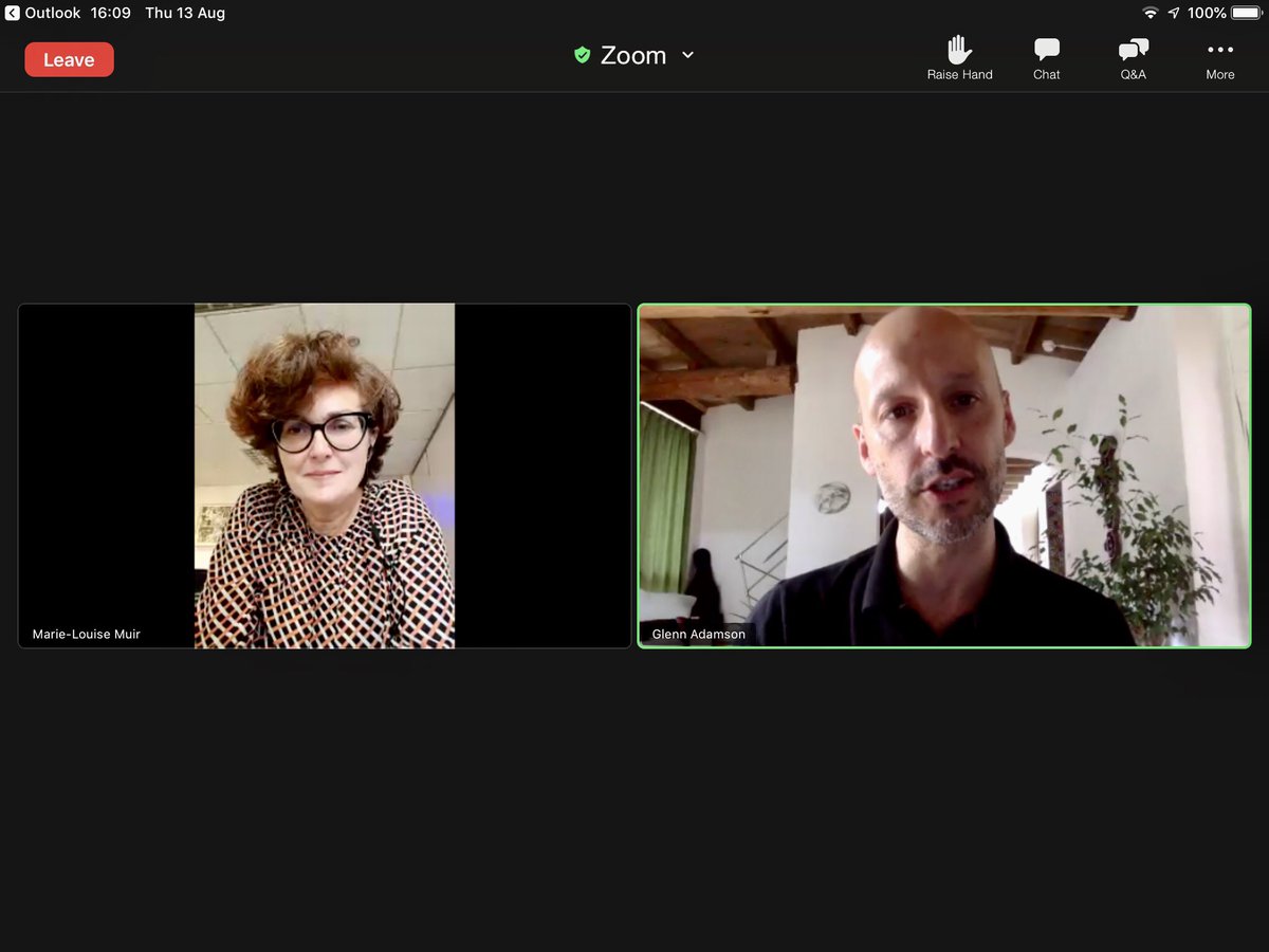 Kim_Mawhinney's tweet photo. Thank you @GlennAdamson and @marielouisemuir What a bloody awesome conversation! @CraftNI #ACM2020 #ISupportNICraft https://t.co/0NR8V3ulUg