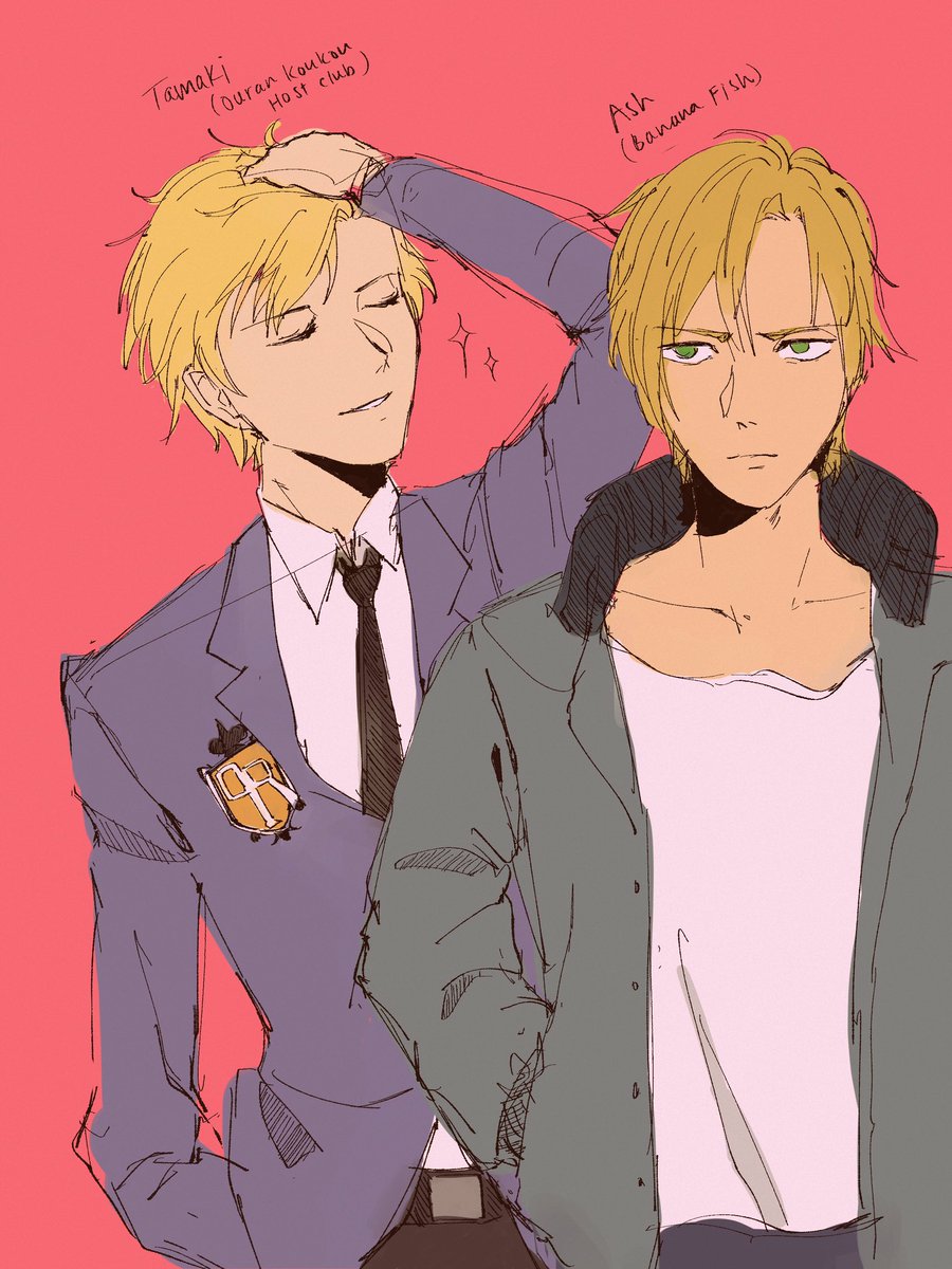 probably the most obscene crossover i'll ever draw #BANANAFISH #OuranHighSchoolHostClub 