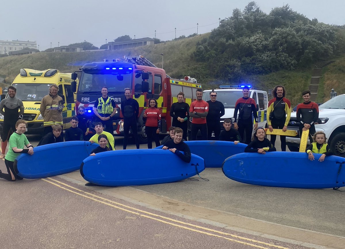 ScarboroughFir2's tweet photo. Despite the weather trying to spoil things staff from Scarborough have had a great day helping the Surfing Wellbeing Programme 2020 working with underprivileged children. Thanks to North Yorkshire Youth Justice Service #mulitagency @NYFRSABrodie @NorthYorksFire @northyorkscc https://t.co/FG0usbpliZ