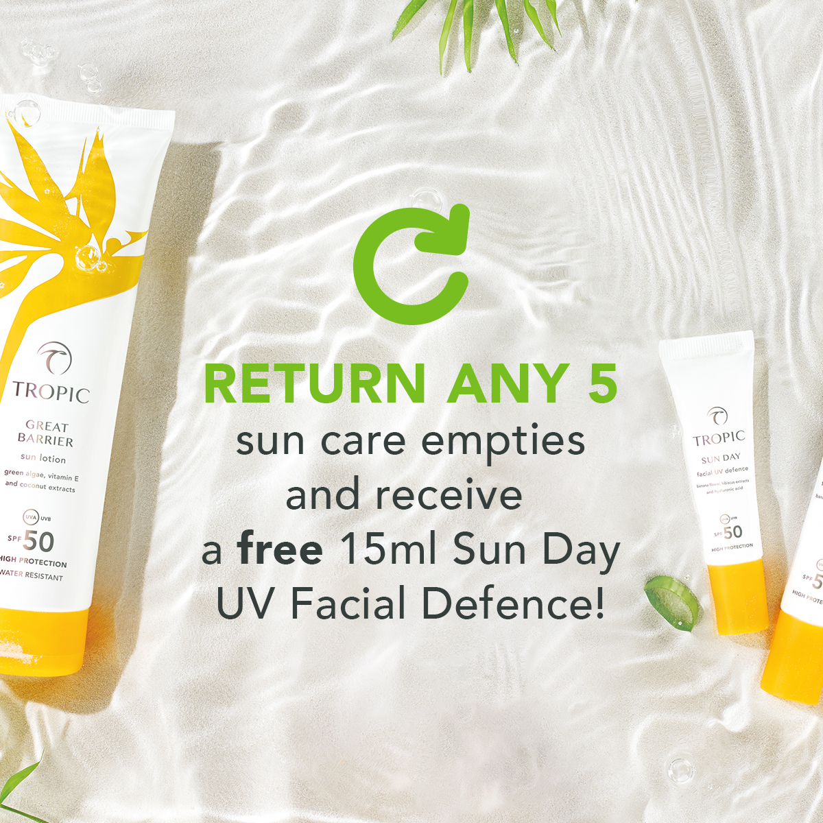 tropic skincare sun day facial uv defence spf 50