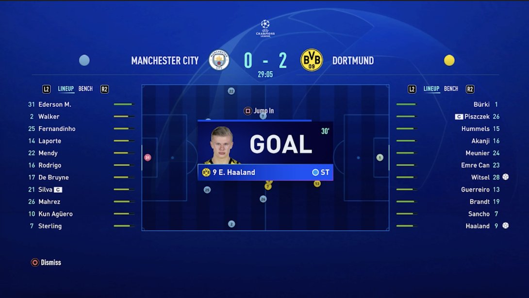 Interactive Simulation: StrategyWhile in the Interactive Match Sim, you can modify tactics, game plan, and monitor each individual's fitness, player rating, and match stats. Watch each player move around the pitch in real-time while hearing commentary and stadium noise!