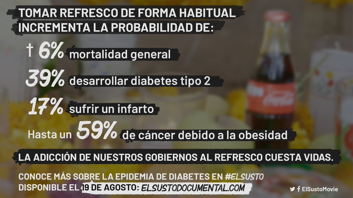 Tomar refresco te puede matar, de muchas formas. ¿Por qué no se advierten los efectos de este #venenoembotellado? 😵vimeo.com/ondemand/elsus…