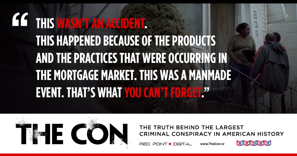 An in-depth investigation into the 2008 financial crisis: who did it, why it happened, and how the con is what we are and the reason everything is $crewed up. #TheCon is now available on virtual cinema: thecon.tv/watch