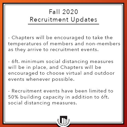 VTIFC's tweet photo. These are just a few of the changes our chapters have implemented leading into the Recruitment Process, visit the link in our bio to learn more! https://t.co/DdtOLc4uLo