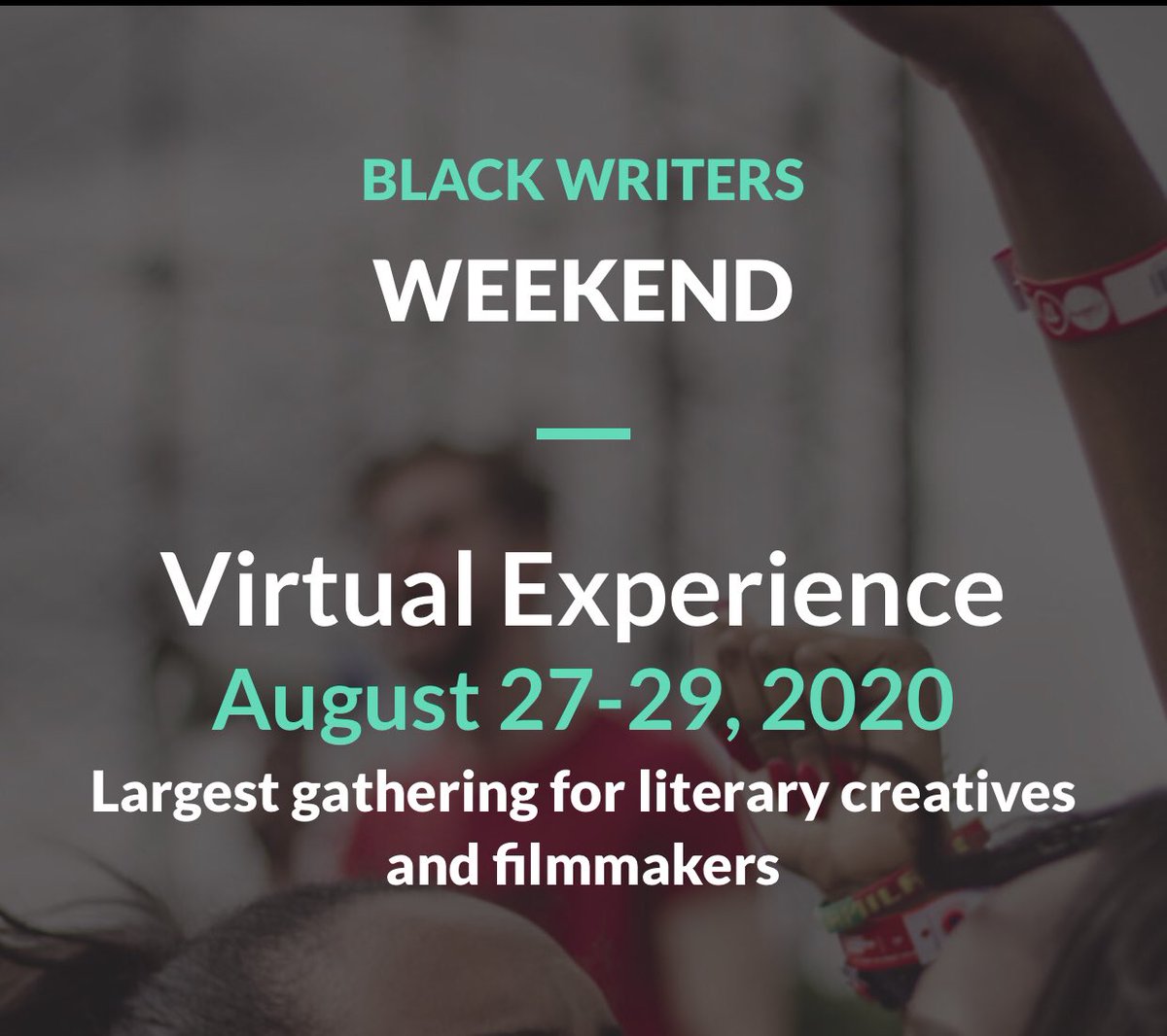 speaks_pr's tweet photo. Black Writers Weekend 2020 “Experience the only weekend where you'll meet your favorite author, screenwriter, and film & television stars.”
https://t.co/jNTirL7esw
#lit
#literaryarts
#literarycreatives
#writingcommunity
#screenwriting
#blackwritersweekend
#prsuddenly https://t.co/eCxSjXxj5i