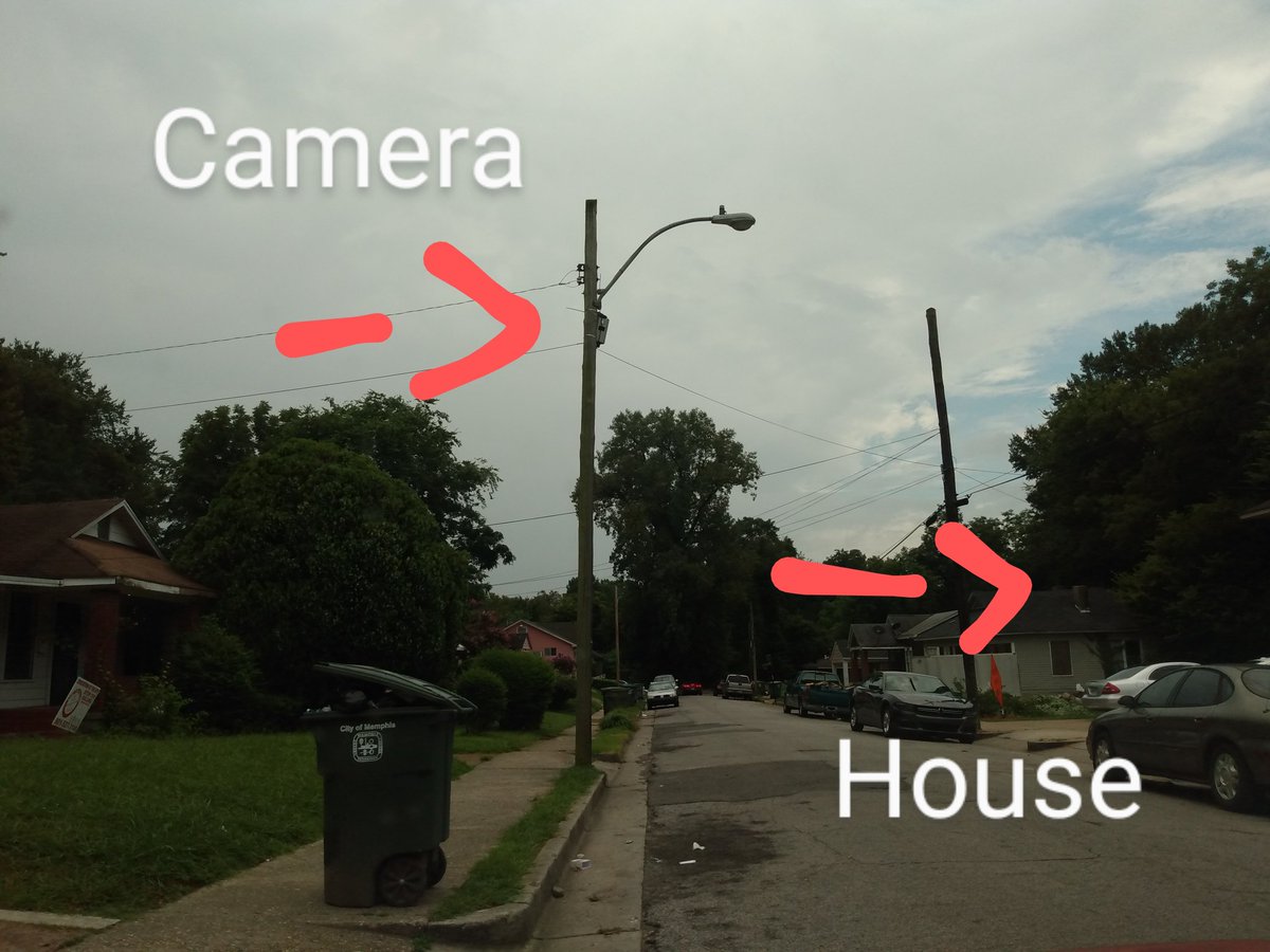 Camera in relation to his home.