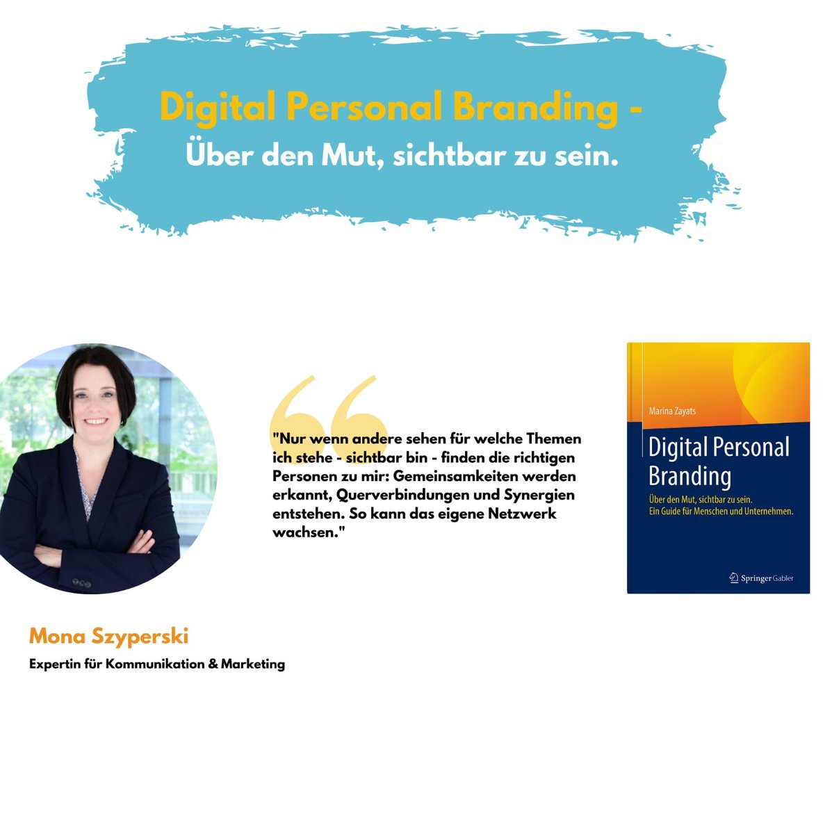 Was hat die eigene #Sichtbarkeit mit dem Aufbau eines Netzwerks zu tun? Erfahrungen aus knapp 10 Jahren Ehrenamt mit offline &amp; online #Communities durfte ich in einem #Gastbeitrag im Buch #DigitalPersonalBranding @Springer_Gabler <a href="/MarinaZet/">Marina Zayats</a> teilen:„Smart Netzwerken“ #NetWorkPower