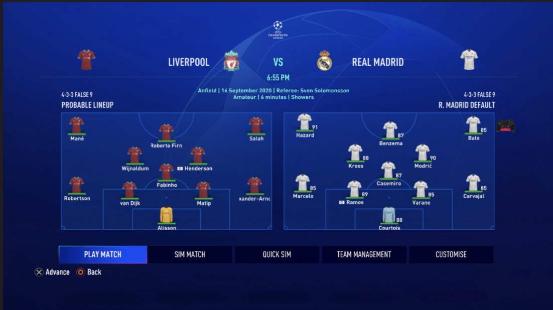 New Match Launcher: You have the option between: 1. Playing2. Loading up the interactive sim 3. Quick simmingYou can also see the probably opponent lineup to better prepare yourself for a match!