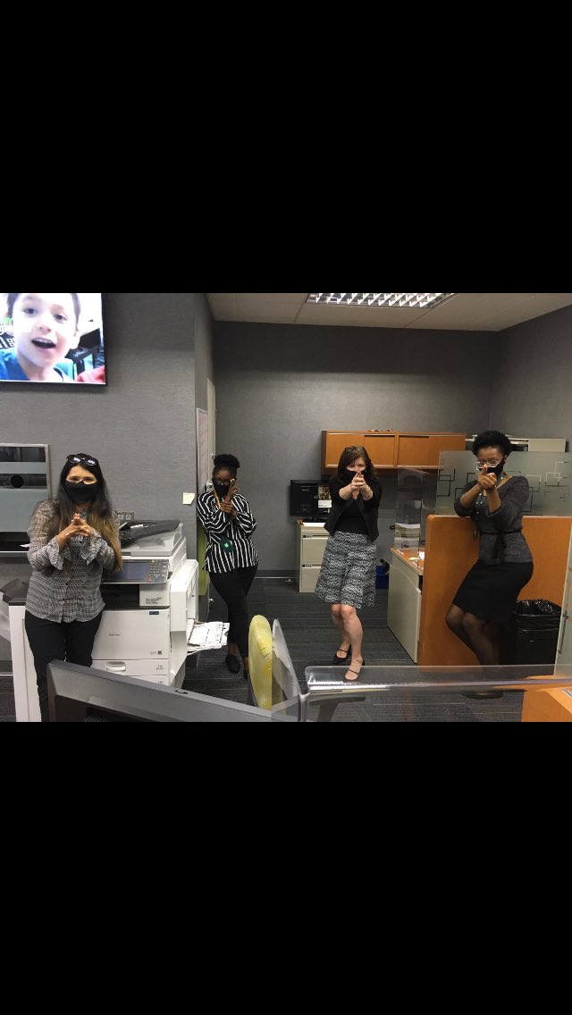 You’ve heard of Charlie’s Angels?  Well this is Nicole’s Angel! And Nicole’s Ruva, Maryam and Mollie!  Lol. <a href="/nicjenduke/">Nicole Duke (she/her)</a> <a href="/AngieOkeke/">AngelOkeke</a>