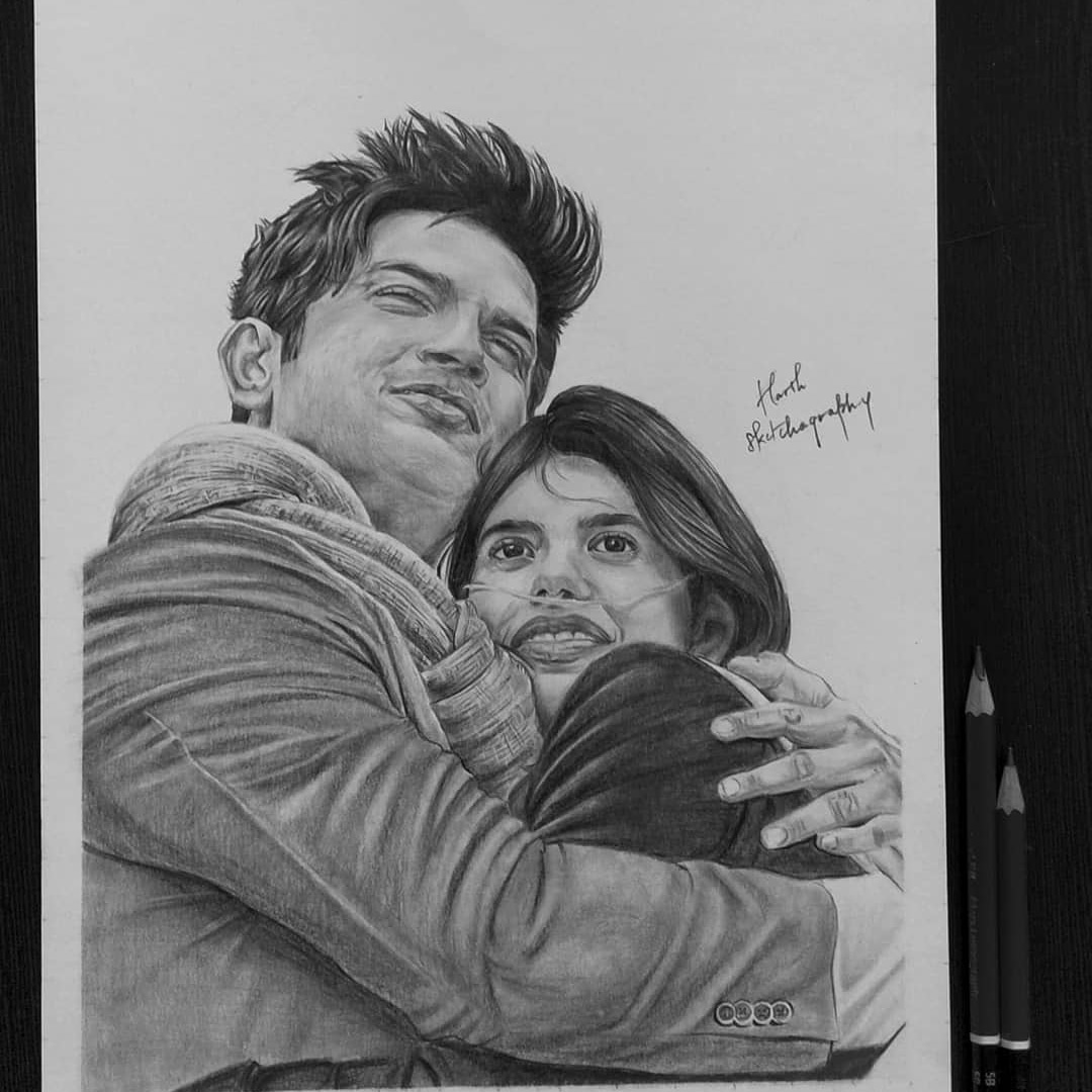 HSketchography's tweet photo. #DilBechara concept art.
Pencil sketch of #SushantSingRajput &amp; @sanjanasanghi96 
.
Hope you like it 😊
.
#SCForSSR #Sadak2dislike #SushantSinghRajputCase #CBIForSSR #justiceforSushanthSinghRajput #drawing #SushantDeathMystery #SushantSingRajput https://t.co/gpb9kfxoQr