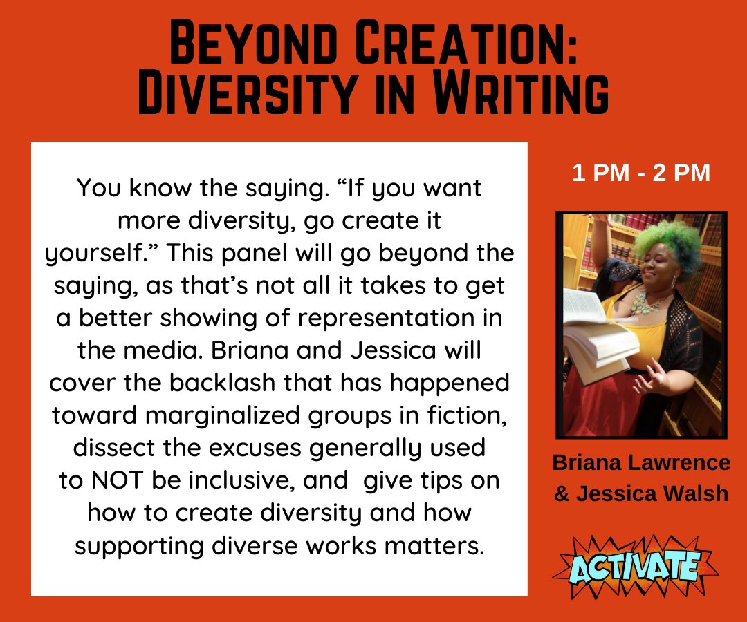 activatefancon's tweet photo. Activism isn't always easy, but Briana and Jessica are here to help guide you through the hurdles that one can face when expressing yourself through artistic mediums.
Visit https://t.co/eVHIYnZpKr for more information!
#couchcon #activatelibcon https://t.co/ONDXiIAiQq