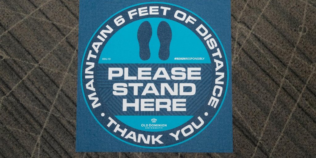 ODU's tweet photo. Monarchs! Stay on the lookout for important signage that might be above, below or in front of you as you make your way around campus this fall. #ODU #ReignResponsibly https://t.co/TA30wjjHnw