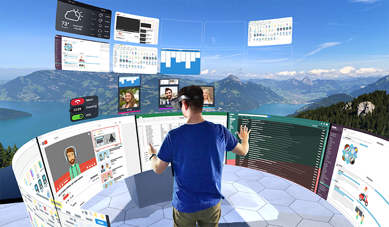 MetaQuestVR's tweet photo. Wide Open Workspace: ‘vSpatial’ Available Now on Oculus Quest @vSpatialVR // https://t.co/8ebUc28PnB https://t.co/oaEPqbqe6Z
