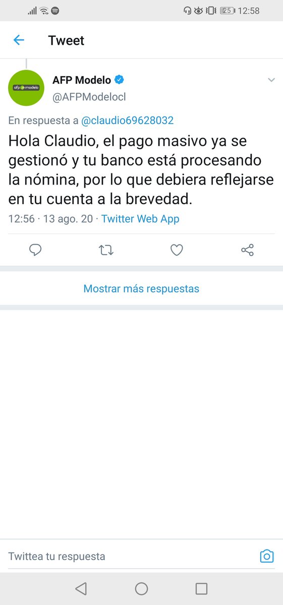 enzofdezgon's tweet photo. #afpmodelocl #afpmodelo #bancoestado @AFPModelocl @BancoEstado
Uno no actualiza desde ayer y el otro le echa la culpa al banco, ninguno da una respuesta concreta y se echan la culpa entre ellos. https://t.co/ksuAClkjhj
