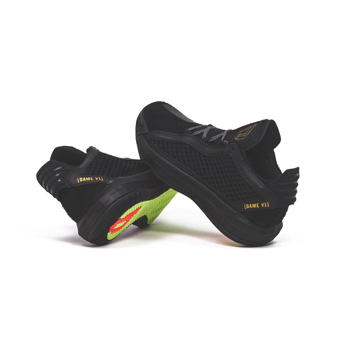 dame 6 leather black gold