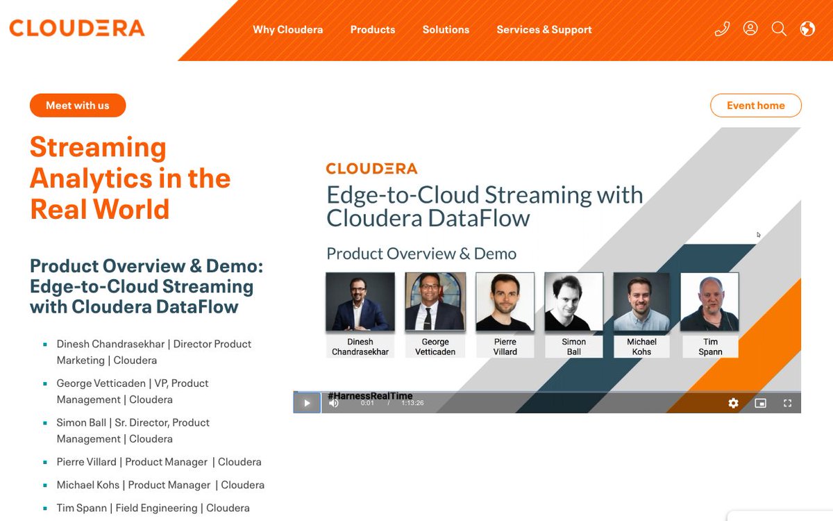 AppInt4All's tweet photo. The tech deep dive session at the @cloudera Industry #Streaming #Analytics event is not to be missed. Got an all-star cast for this one - @gvetticaden @pvillard31 @sireb @mikchaos @PaaSDev #harnessrealtime Register and watch at https://t.co/5PsAe53hrp https://t.co/UElZiTAkV8