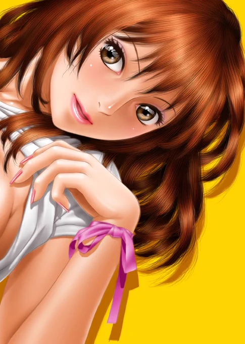 「YUI SHOP mini 黄」のカバー絵ですこれもけっこう悪あがき修正していますでも、こうして見るとまた修正したくなって困りますあきらめが悪いなぁ〜_φ(T△T;) 