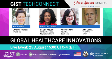 Cimit's tweet photo. Mark your calendars! 🗓 Tuesday, 25 August, we’re joining #GISTTechConnect and @JLABS for a spotlight on healthcare innovation with @Tina_McGrath_, @UXtina, @DrLoladeAdeyemi, Dr. John M. Collins of @CIMIT and @VentureWell.  Tune in: https://t.co/ZowcZntf3B @GISTNetwork https://t.co/KZ0U8bAhdn