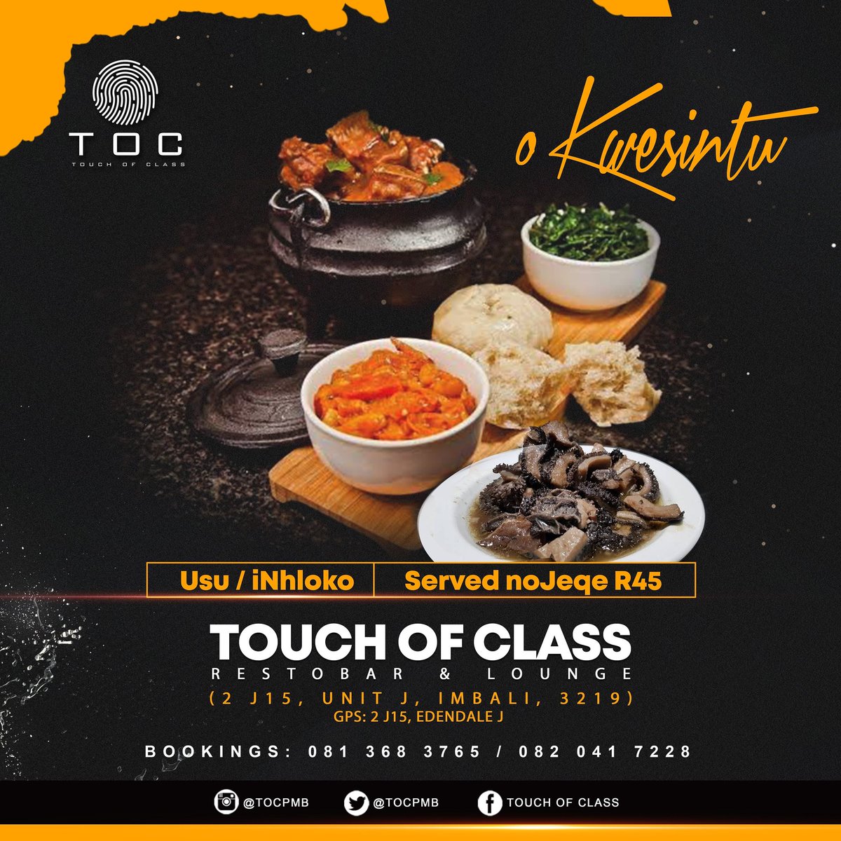 tocpmb's tweet photo. It's been a long road waiting for the unknown, but as the saying goes "adapt or die", we're READY!

We're excited to announce that this Sunday 16 August '20 we're reopening our kitchen with our traditional menu, and gradually opening our shisanyama &amp; sit in's in September. https://t.co/KTvUoH1LCx