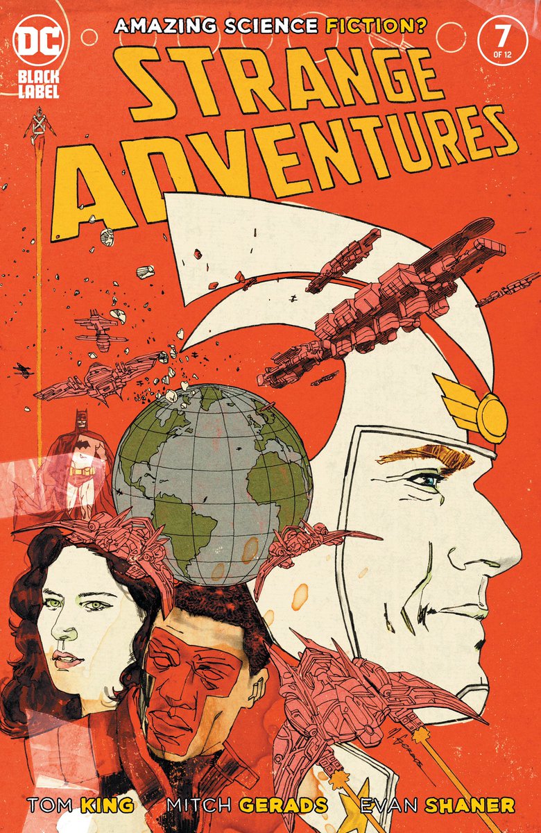 MitchGerads's tweet photo. DC Comics Solicits are coming out soon, so here’s your first look at my cover to STRANGE ADVENTURES #7 from @DCComics! 🚀🚀🚀

One could say I’ve (Bob) “peaked” on this one! ZING! https://t.co/k9Hpsl1kK0