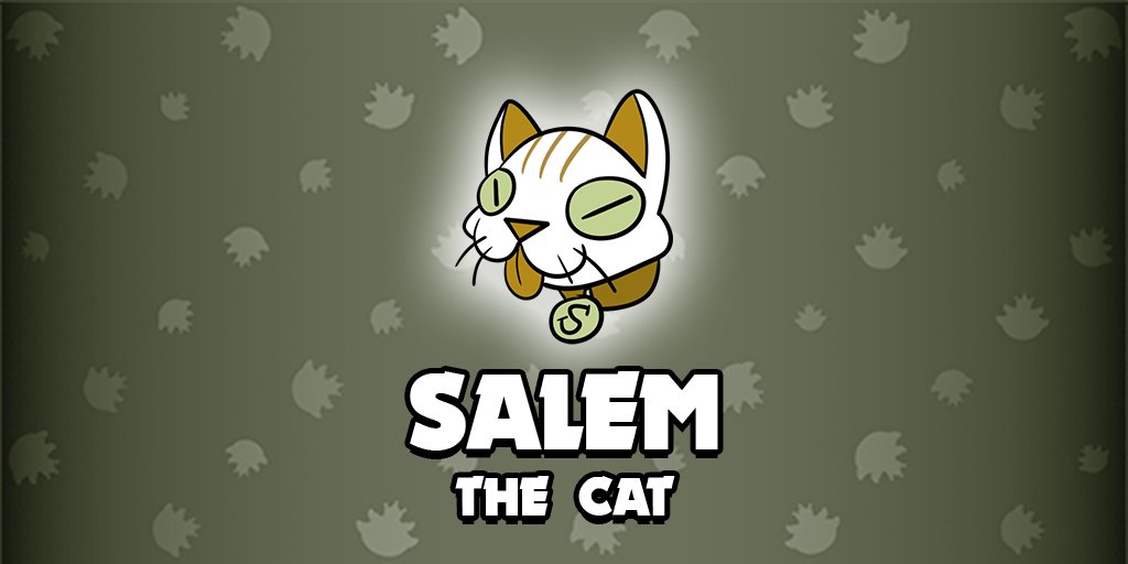HiveFiveGames's tweet photo. Hi Hunters! Today we introduce Salem the Cat!
This powerful mage was turned into a pussycat one day because he angered old Morgana!
Use Salem's attack to attack both players. If all the players end up dead, you will resurrect! Should you thank Salem?
#monstertoken #indiedev https://t.co/BhDvkMBwgn