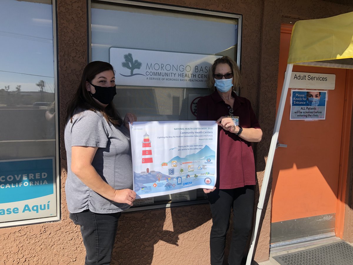 WeAreCHAISR's tweet photo. Thank you Morongo Basin Community Health Center- Yucca Valley for meeting with us and celebrating #NHCW2020. We want to thank your staff for all they have done to serve our vulnerable communities. #ValueCHCs #SafetyNetStrong
National Association of Community Health Centers https://t.co/wWVJqxFZmy
