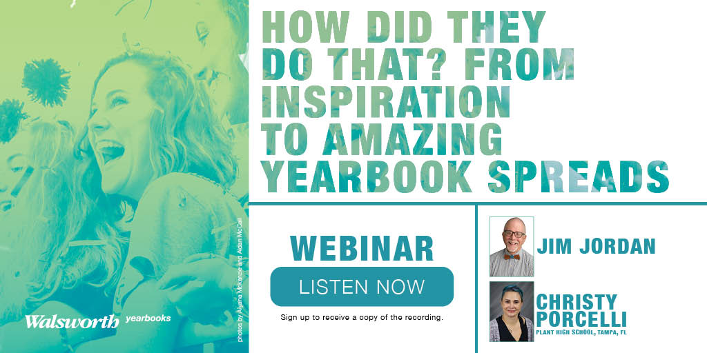 Where can you find yearbook inspiration? And how do you turn it into incredible yearbook spreads? Watch this webinar by Jim Jordan and adviser Christy Porcelli to get inspired and get started! 

walsworthyearbooks.com/how-did-they-d…

#Walsworth #yearbooks