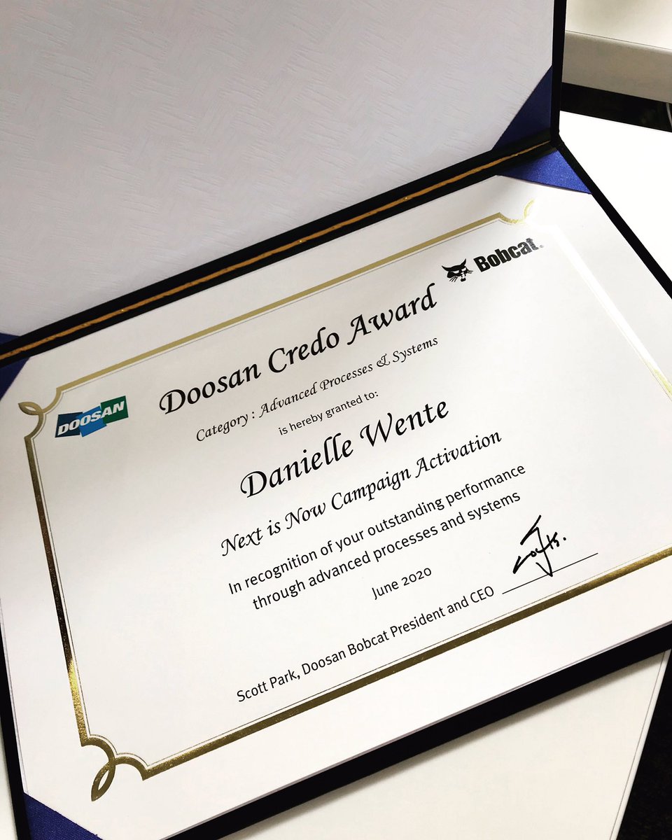 Pretty awesome accomplishment by the Marketing Team, if I say so myself. Proud to be on this team and working with such amazing people! 

#OneToughAnimal #ILoveMyJob #BobcatNext60