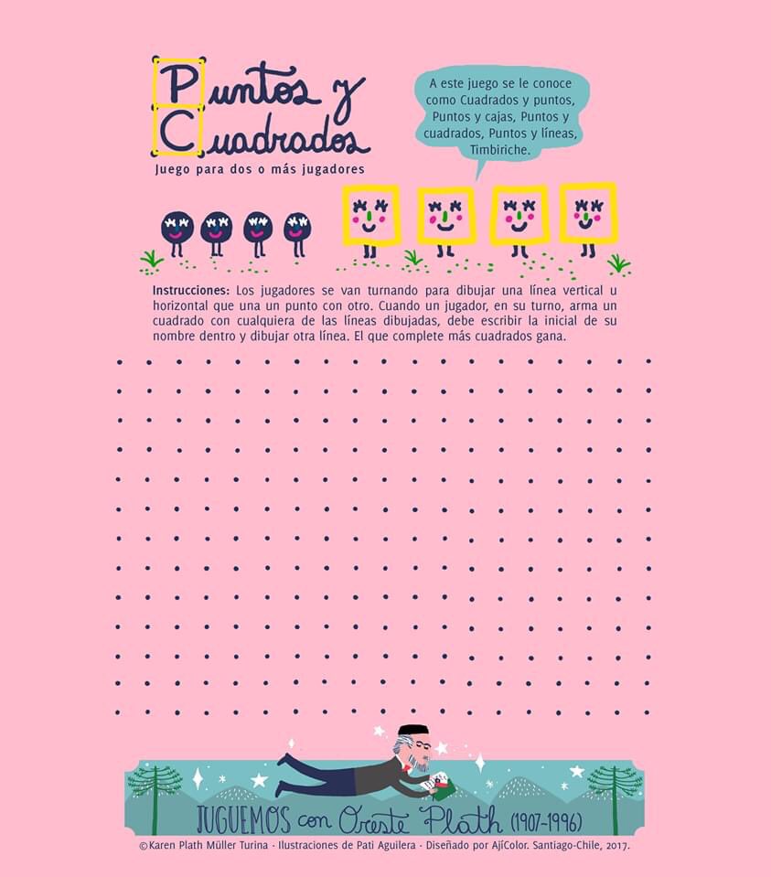 Un día como hoy, en 1907, nació Oreste Plath. Y nada mejor para celebrarlo que compartir con los niños y niñas algunos de los juegos tradicionales que tanto le gustaban ilustrados hermosamente por Pati Aguilera para nuestro libro Juguemos con Oreste Pltah ¡Qué los disfruten!