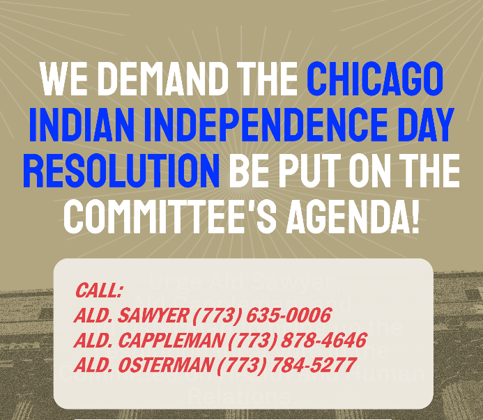 SF and 5 American cities have passed resolutions against India's genocidal NRC, and CAA laws. Please vote on the Chicago India Resolution to ensure that South Asians feel welcome in your city. <a href="/48Ward/">Alderman Harry Osterman</a> <a href="/JamesCappleman/">James Cappleman</a> <a href="/RoderickTSawyer/">Roderick T. Sawyer</a> #ChicagoIndiaResolution #ChicagoAgainstCAA