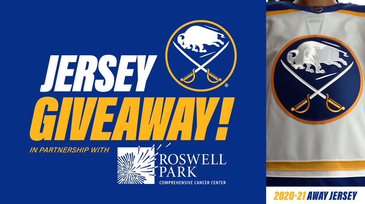 BuffaloSabres's tweet photo. Want one of our new away jerseys? 😍

Enter to win one here: https://t.co/EGTu4SYaC6

#ReturnToRoyal | @RoswellPark https://t.co/eOs3PfYaHE