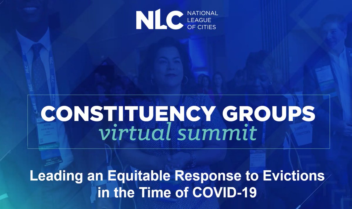 Live tweeting from  @NLCitySolutions Summit on Equitable Responses to  #Evictions in era of  #COVID19. National League of Cities making a real difference helping cities mitigate evictions - follow  @SLSPolicyLab to learn more.  @LegalDesignLab  @lowery_la  @o_rosenthal1  @rachelvanderv